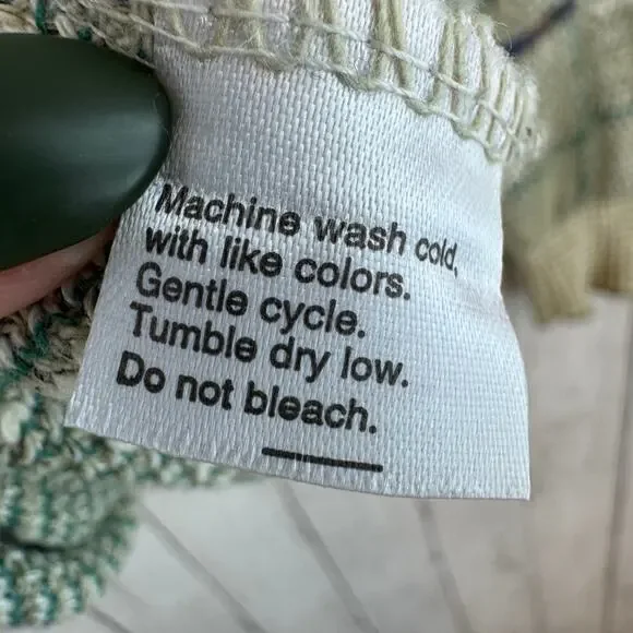 VTG Conte di Milano Green Plaid V-Neck Sweater Cosby Grandpa Italy Size Large - Picture 9 of 13